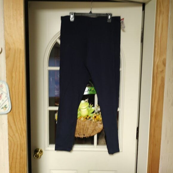 New Basic Editions Navy Blue Legging Pants Size Women's XL - Picture 1 of 2